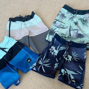 Quiksilver Boys' Swim Trunks bundle - Navy, Mint & Blue Mix (6)